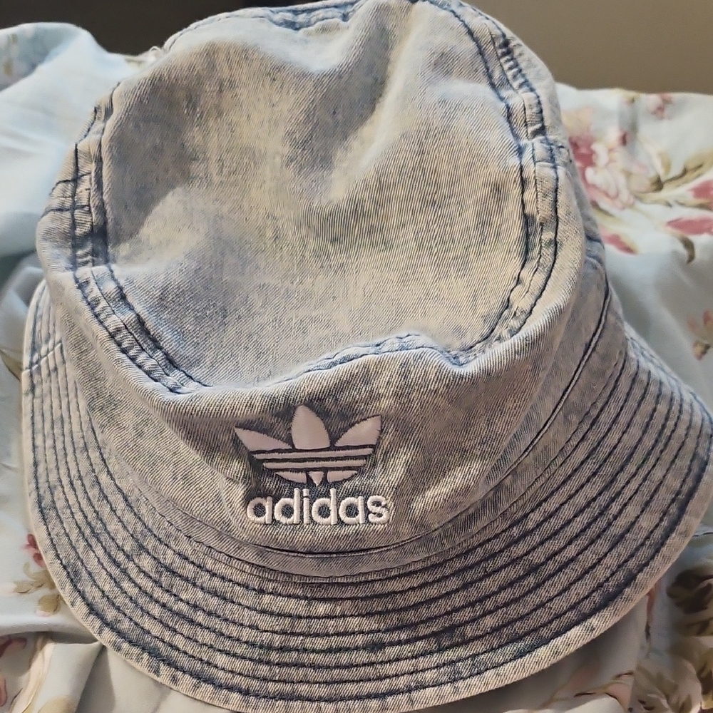 Adidas Light Blue Denim Bucket Hat